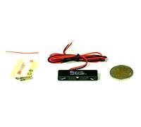 JS Parts Mini Luce Targa LED 3 Lampadine ECE 6000K 12V Nera