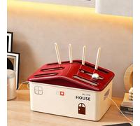 JS Space Scatola Portaoggetti per Router WiFi da Parete, Scaffale Decorativo per Modem, TV Box, Proiettore e Dispositivi Domestici da Ufficio red 1-Tier