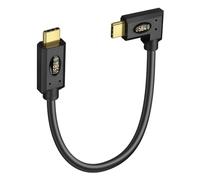 JSADZKJ 240W Cavo USB 4.0 Cavo USB C a USB C ad angolo retto 8K@60Hz Video 40Gbps Trasferimento dati Cavo di prolunga USB 4.0 Tipo C per telefoni cellulari Laptop Caricabatterie 30CM