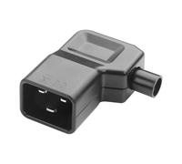 JSADZKJ Adattatore CA ad angolo retto IEC320 C20, spina C20 rimovibile 16A/250V per fai da te, adattatore di estensione per spina PDU C20 a 90 gradi, per monitor, server, inverter, PDU (C20)
