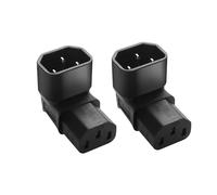 JSADZKJ Adattatore connettore di alimentazione IEC320 da C14 maschio a C13 femmina con angolo di 90 gradi Adattatore di alimentazione da C14 a C13 Adattatore spina per computer desktop HDTV stampante