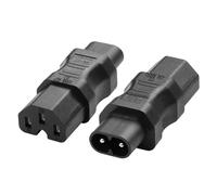 JSADZKJ Adattatore di alimentazione da C8 a C15 IEC 320 C8 maschio a C15 femmina, convertitore adattatore CA a 8 figure da C8 a C15, adattatore di alimentazione a 3 poli, per stampante a LED TV,