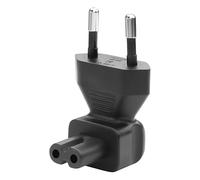 JSADZKJ Adattatore di alimentazione da euro a C7 ad angolo retto, adattatore di alimentazione da spina euro maschio a IEC C7 femmina 10A/250V per PC desktop, monitor e scanner