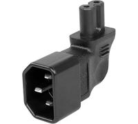 JSADZKJ Adattatore di alimentazione IEC320 da C14 a C7 Maschio a C7 Figura 8 Femmina Connettore di alimentazione ad angolo retto Estensore CA standard 250V2.5A PC portatile Adatper angolato