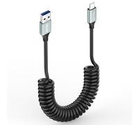 JSADZKJ Cavo da USB a USB C 3.0 Cavo a spirale da USB A a cavo di carica di tipo C Trasferimento dati 5Gbps e cavo di ricarica rapida 3A Cavo USB C 3.1 per laptop,PC,U Disk 3.28Ft