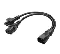 JSADZKJ Cavo di alimentazione CA IEC320 da maschio C14 a femmina C13+C5 Cavo di alimentazione splitter a Y 250V/10A Cavo adattatore per UPS PDU ecc.30cm