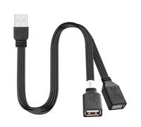 JSADZKJ Cavo di estensione USB Splitter Cavo di estensione da maschio a doppia femmina USB 2.0 Cavo di ricarica splitter a Y Supporto di ricarica e trasferimento dati per portatile 1.65Ft/50CM