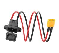 JSADZKJ Cavo di prolunga in silicone da 12 AWG C14 a XT60, cavo adattatore da IEC C14 a XT60 maschio con pannello di montaggio a vite, cavo di ricarica XT60 da 10 A/250 V-1,64piedi