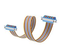 JSADZKJ Cavo di prolunga seriale DB25 Cavo seriale RS232 da femmina a femmina Connettore D-SUB a 25 pin Cavo seriale RS232 passante per monitor di computer 1,6FT/50CM
