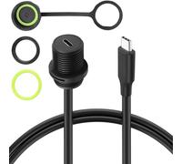 JSADZKJ Cavo di prolunga USB 3.1 impermeabile IP68, tipo C, maschio a femmina, per esterni, connettore impermeabile, USB C 3.1 da incasso per trasferimento dati