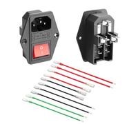 JSADZKJ Cavo IEC C14 con interruttore on/off, dotato di fusibile e cavo in grafene, confezione da 2