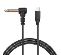 JSADZKJ Cavo per chitarra da 1/4 di pollice a USB C con angolo di 90 gradi Jack maschio mono da 6,35 mm a cavo audio USB C per strumenti di registrazione per basso e chitarra 3,28 piedi