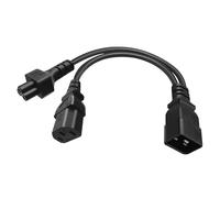 JSADZKJ Cavo splitter C20 a C13 + C5 Y C20 maschio a femmina C13 e C5 PDU prolunga cavo di alimentazione C20 maschio a C13 + C5 femmina, 32 cm/1FT(C20 a C13+C5)