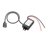 JSADZKJ Convertitore di Alimentazione Step-Down da 12V a 5V,Interfaccia USB Femmina 3A 15W Adattatore di Alimentazione Modulo Buck Impermeabile,per Auto, Apparecchiature di Illuminazione