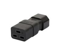 JSADZKJ IEC320 C14 a C19 Adattatore porta di alimentazione 10A 250V C14 Plug to C19 Socket Server Connettore di alimentazione 3Pin C14 a C19 AC Interfaccia Extender, per PDU UPS Computer