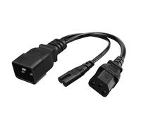 JSADZKJ IEC320 C20 a C13+C7 Y Splitter Cavo di alimentazione C20 Maschio a C13&C7 Femmina Y Split Power Prolunga PDU UPS Y Splitter Cavo di alimentazione per stampante monitor computer