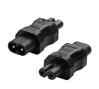 JSADZKJ IEC320 C7 a C8 AC Power Adapter Figura 8 maschio a femmina Power Plug Converter C7 a C8 Extension Power Adapter 110V-250V 2.5A per computer portatili Scanner Alimentazione (2 pezzi)