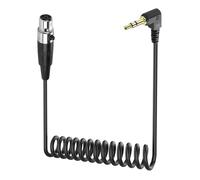 JSADZKJ Mini XLR a 3,5mm Cable de audio estéreo ángulo recto 1/8 TRS Plug a 4 pines Mini XLR hembra cable de micrófono en espiral para videocámaras,micrófonos 1.64Ft (Mini 4 Pin XLR)