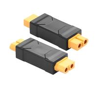 JSADZKJ XT60 Adattatore spina XT60 maschio a femmina, adattatore XT60 senza cavo per accumulo di energia, corrente esterna, batteria per droni da 2 pezzi (Femmina a Femmina)