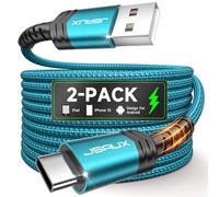 JSAUX 2 cavi USB C 3,1 A da 2 m, cavo di ricarica USB tipo C, ricarica rapida, compatibile con Samsung Galaxy S22 S21 S20 S10 S9 S8 Plus, Note 20 10 9 8, A3 A5, LG G5 G6 V20, Huawei P30 P20