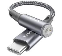 JSAUX Adattatore jack da USB C a 3,5 mm, adattatore audio jack tipo C Aux per iPhone 16 Pro/16 Pro Max/16/16 Plus/15 Pro Max/15 Pro, Samsung S24/S23/S22/S21, iPad Pro, Pixel 6/4XL grigio
