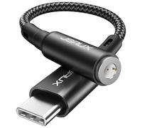 JSAUX Adattatore jack da USB C a 3,5 mm, adattatore audio jack tipo C Aux per Samsung S21 S20/Note 20, Huawei P40 P30 Pro/Mate 40 30 Pro, iPad Pro, iPad mini 6, Oneplus, Pixel 6/4XL, Xiaomi nero
