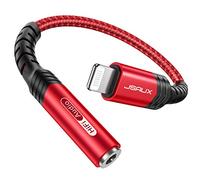JSAUX, adattatore Lightning a jack per cuffie 3,5 mm, certificato MFI, adattatore Aux, adattatore Lightning a jack audio Compatibile con iPhone 11/11 Pro/11 Pro Max/X/XS Max/8/7/6/8 Plus/7 Plus/6 Plus
