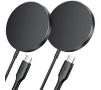 JSAUX Caricatore Mag-Safe Confezione da 2, Wireless Magnetico Charger- Nero