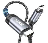 JSAUX Cavo da USB C a HDMI 2.1 [8K@60Hz 4K@240Hz], cavo intrecciato ad alta velocità in alluminio da 2M, compatibile con Thunderbolt 4/3, supporta 48Gbps/HDR/HDCP 2.3, compatibile con laptop e tablet