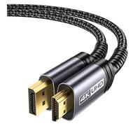 JSAUX Cavo DisplayPort a HDMI 4K 4,5M, Display Port a HDMI Cavo (4K@30Hz/2K@60Hz/1080P@120Hz)-Nylon Intrecciato Unidirezionale con Guaina in Alluminio Compatibile con Lenovo, HP, Dell, AMD, NVIDIA