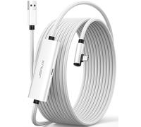 JSAUX Cavo Link 16ft con Ricarica 18W, Compatibile con Oculus Meta Quest 3S/3/2/Pro e Pico 4, Accessori PC VR e Steam VR, Cavo Dati 2-in-1 USB 3.0 ad Alta Velocità 5Gbps USB C per Visori VR