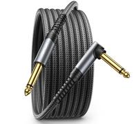 JSAUX Cavo per chitarra da 6,35 mm, 3 m, compatibile con chitarra elettrica, basso, batteria, pedali, amplificatore, mixer, sintonizzatore, altoparlante, acustica, cavo jack ad angolo retto per