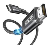JSAUX Cavo USB C a HDMI 4K 2 Metri, Adattatore Tipo C (Custodia in Nylon e Alluminio) [Compatibile con Thunderbolt 3] per MacBook Pro/Air, iPad Pro/Air, iMac, Galaxy S23/S9 - Nero