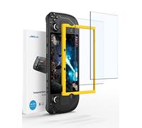 JSAUX Pellicola Compatible con Steam Deck LCD & OLED [2 Pezz], Vetro Temperato Antirifless Copertura a Schermo Intero, Facile da Installare con il Telaio di Guida