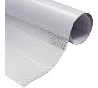 JSCARLIFE Pellicola per finestre in vinile perforata bianca, adesivi a rete, per la privacy della stanza, per la privacy della stanza, pellicola per la privacy per finestre in vetro da ufficio (50 cm