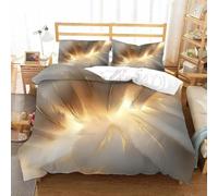 JSCWDET Piume astratte 3D Stampa disegno Biancheria da letto Set tre pezzi 220x240 cm Copriletto Microfibra superiore rivestita con cerniera Delicata e lavabile
