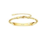 JSDDE Bracciale da donna personalizzato con incisione per partner, braccialetto dell'amicizia, cuore in acciaio inox, regalo personalizzato per partner, sorella, fidanzata, 15-20,5 cm, Acciaio