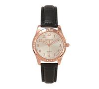 JSDDE Orologio da polso da donna con cinturino in pelle, analogico, al quarzo, con numeri arabi luminosi, per donne e donne, Nero