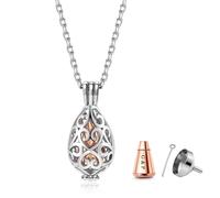 JSDDE Personalizzato Catena Memorial Urne Pendente Collana Partone Ciondolo per Cenere Capelli Chiodo Locket Pendente Memoriale Ciondolo Ciondolo Catena Con Imbuto Riempimento Kit
