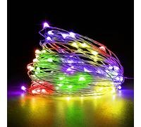 Jsdoin Lucine Led Decorative a Batteria,5M 50 LED Filo Luci Natale Led, Fairy Lights, Lucine Decorative per Camera Natale Interni e Esterni,Casa, Feste, Matrimonio (2 Pezzi, Multicolore)