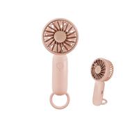 Jsdoin Mini ventilatore portatile, potente ventilatore desktop con fibbia, ventilatore USB leggero, adatto a donne alla moda, uomini, interni ed esterni （Blue） (Rosa)