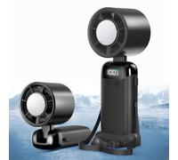 Jsdoin mini ventilatore portatile ricaricabile,5 velocità Turbo ventilatore usb da tavolo,ventilatore piccolo portatile a batteria, per casa, ufficio, camera da letto, viaggi e all’aperto (Nero)