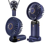Jsdoin Mini ventilatore portatile ricaricabile tramite USB 5 velocità a batteria