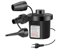 Jsdoin Pompa Elettrica, Pompa ad Aria Elettrica, Gonfiatore Elettrico Portatile, Pompa per Materasso Gonfiabile con 3 ugelli d'aria, Perfetta per il Campeggio all'aperto,Materasso ad Aria