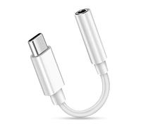 Jsdoin USB C a 3,5 mm Adattatore Jack Aux Per Cuffie, Supporto OnePlus 6T/Huawei P30 Pro/Mate 20 Pro/Samsung Galaxy/Xiaomi e Più Supporto Tutti I Tipo C - Bianco