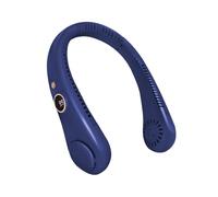 Jsdoin Ventilatore da Collo, Portatile a 5 Velocità Mini USB Ventilatore da Collo Con Luci a LED Display Della Batteria, Piccolo Hanging Neck Fan per Ufficio Cucina Viaggi Sport (Blu)
