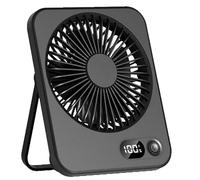 Jsdoin Ventilatore da Tavolo, 5 Velocità Ventilatore USB Ricaricabile di Batteria, Ventilatore Portatile Inclinazione variabile a 180°, Per Camera Da Letto, Ufficio, Biblioteca,Viaggi All'aperto