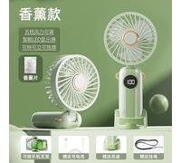 Jsdoin Ventilatore portatile, mini ventilatore portatile con display a LED, impostazioni a 5 velocità e ventole appese al collo ricaricabili per ufficio a casa da viaggio all'aperto estivo (Verde)