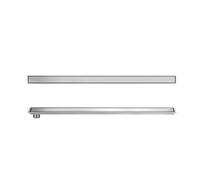 JSDQQG Rettangolo Scarico A Pavimento,Canalina di Scarico Doccia,Canalina Doccia A Pavimento con Filtro per Capelli,Drenante Laterale,Brushed,10 * 100cm