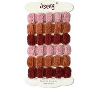 Jseng Confezione da 6 elastici per capelli spessi, in microfibra, senza cuciture, per coda di cavallo, accessori per capelli spessi e ricci